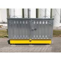 Steel Ultra-Twin IBC Hard Top, 123.4" L x 73.4" W x 66.4" H, 12250 lbs. Load Capacity Haskins Industrial Inc.