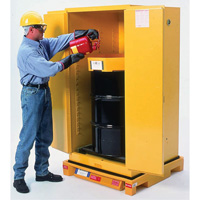 Single Drum Ultra-Safety Cabinet Bladder System&reg;, 37.8" L x 37.8" W x 6.3" H, 1500 lbs. Load Capacity Haskins Industrial Inc.