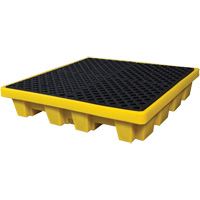 Ultra-Spill Pallet emboitable, 4 barils, Capacit&eacute; de d&eacute;versement 66 gal. US, 51" x 51" x 10" Haskins Industrial Inc.