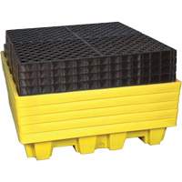 Ultra-Spill Pallet emboitable, 4 barils, Capacit&eacute; de d&eacute;versement 66 gal. US, 51" x 51" x 10" Haskins Industrial Inc.