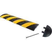 Speed Bump Kit, Rubber, 4' L x 11" W x 2" H Haskins Industrial Inc.