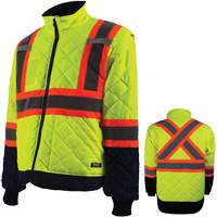 Manteau pour installations frigorifiques, Polyester, Orange haute visibilit&eacute;, Petit Haskins Industrial Inc.