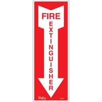 "Fire Extinguisher" Sign, 5" x 14", Vinyl, English with Pictogram Haskins Industrial Inc.