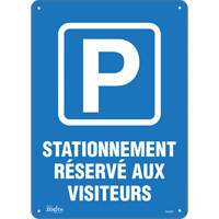 "Stationnement r&eacute;serv&eacute; aux visiteurs" Sign, 10" x 14", Plastic, French with Pictogram Haskins Industrial Inc.