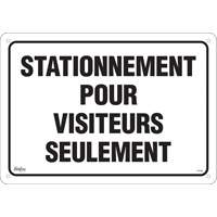 "Stationnement pour visiteurs" Sign, 14" x 20", Aluminum, French Haskins Industrial Inc.