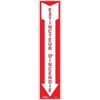 "Extincteur d'incendie" Sign, 4" x 18", Vinyl, French with Pictogram Haskins Industrial Inc.