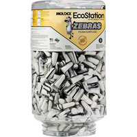 Recharge de bouchons d'oreilles Zebra pour distributeurs de bouchons d'oreilles EcoStation, Vrac - Contenant Haskins Industrial Inc.