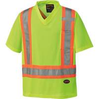 6989 Traffic Micro Mesh T-Shirt, X-Small, High Visibility Lime-Yellow Haskins Industrial Inc.