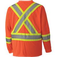 6984 Traffic Micro Mesh Long-Sleeved Safety Shirt, Small, High Visibility Orange Haskins Industrial Inc.