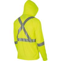 6965 Bird's-Eye Safety Hoodie, Small, High Visibility Lime-Yellow Haskins Industrial Inc.