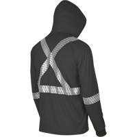 6966 Bird's-Eye Safety Hoodie, Small, Black Haskins Industrial Inc.