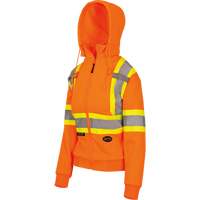 6924W Women's Fleece Hoodie with Zipper, Polyester, X-Small, High Visibility Orange Haskins Industrial Inc.