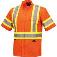 4442 Ultra Cool Short-Sleeved Safety Shirt, Cotton, Small, High Visibility Orange Haskins Industrial Inc.