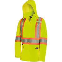 5628W The Rock Women's 300D  Quilted Safety Parka, Polyester/Polyurethane, High Visibility Lime-Yellow, X-Small Haskins Industrial Inc.