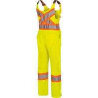 6000W Women's High-Visibility Traffic Safety Overalls, Polyester, X-Small, High Visibility Lime-Yellow Haskins Industrial Inc.