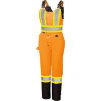 5040BBW Women's High-Visibility Waterproof Safety Overalls, Polyester, X-Small, Black/High Visibility Orange Haskins Industrial Inc.
