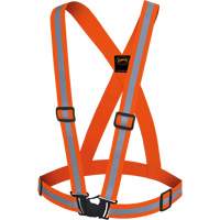 5496 High-Visibility Safety Sash, High Visibility Orange, Silver Reflective Colour, One Size Haskins Industrial Inc.