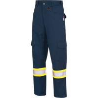 7764 FR-Tech&reg; High Visibility 88/12 FR/Arc Rated Safety Cargo Pants, 30, x 32, Navy Blue Haskins Industrial Inc.