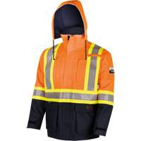 4484 Defender&reg; FR/Arc/Antistatic Trilaminate Safety Jacket, Small, Black/High Visibility Orange, 11 cal/cm² Haskins Industrial Inc.