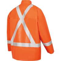 5990J Super Heavy-Duty FR/Arc Resistant Safety Rain Jacket, Small, High Visibility Orange, 11 cal/cm² Haskins Industrial Inc.