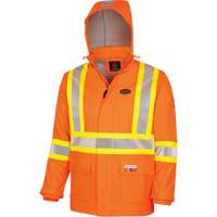 5884 Flash-Gard&reg; FR/Arc-Rated Waterproof Jacket with Hood, Small, High Visibility Orange, 51 cal/cm² Haskins Industrial Inc.