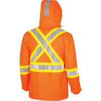 5884 Flash-Gard&reg; FR/Arc-Rated Waterproof Jacket with Hood, Small, High Visibility Orange, 51 cal/cm² Haskins Industrial Inc.