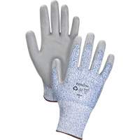 Eco-Friendly Stretch Cut-Resistant Gloves, Size 7, 13 Gauge, Polyurethane Coated, HPPE/RPET Shell, ASTM ANSI Level A2 Haskins Industrial Inc.