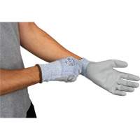 Eco-Friendly Stretch Cut-Resistant Gloves, Size 7, 13 Gauge, Polyurethane Coated, HPPE/RPET Shell, ASTM ANSI Level A2 Haskins Industrial Inc.
