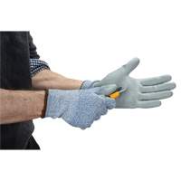 Eco-Friendly Stretch Cut-Resistant Gloves, Size 7, 13 Gauge, Polyurethane Coated, HPPE/RPET Shell, ASTM ANSI Level A2 Haskins Industrial Inc.