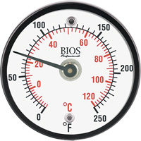 Magnetic Surface Thermometer, Non-Contact, Analogue, 0-250°F (-20-120°C) Haskins Industrial Inc.