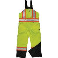 Ripstop Insulated Safety Bib Overall, Polyester, X-Small, High Visibility Lime-Yellow Haskins Industrial Inc.
