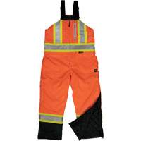 Ripstop Insulated Safety Bib Overall, Polyester, X-Small, High Visibility Orange Haskins Industrial Inc.