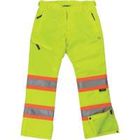 Pantalon de s&eacute;curit&eacute; isolant et extensible pour femmes, Polyester, T-petit, Jaune lime haute visibilit&eacute; Haskins Industrial Inc.