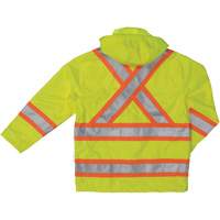 Manteau de s&eacute;curit&eacute; imperm&eacute;able en tissu ind&eacute;chirable Ripstop, Polyester, T-petit, Jaune lime haute visibilit&eacute; Haskins Industrial Inc.