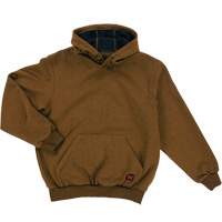 Water Repellent Fleece Pullover Hoodie, Men's, Small, Brown Haskins Industrial Inc.