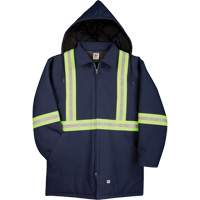 Premium Duck Parka with Reflective Material, Navy Blue, Small Haskins Industrial Inc.
