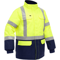 Bisley&reg; X-Back Extreme Cold Jacket with Navy Bottom, Polyester, High Visibility Lime-Yellow, Small Haskins Industrial Inc.