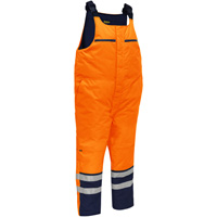 Bisley&reg; Extreme Cold Bib Overall, Polyester, Small, High Visibility Orange Haskins Industrial Inc.