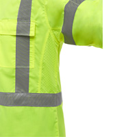 Bisley&reg; X-Back Long Sleeve Work Shirt with X-Airflow, Poly-Cotton, Small, High Visibility Lime-Yellow Haskins Industrial Inc.