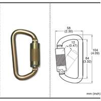 CP-03015-2 Zinc Plated Carabiner with 3/4" Gate Opening, Steel Haskins Industrial Inc.
