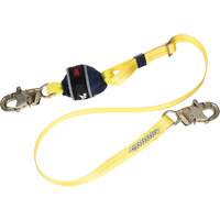 Adjustable Web Shock-Absorbing Lanyard, 6', Snap Hook Center, Snap Hook Leg Ends, Polyester Haskins Industrial Inc.