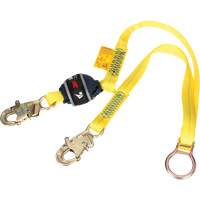 Tie-Back Web Shock-Absorbing Lanyard, 6', Snap Hook Center, Snap Hook Leg Ends, Polyester Haskins Industrial Inc.