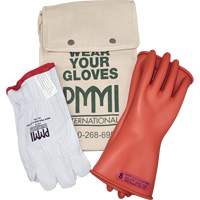 Rubber Electrical Insulating Glove Kit, ASTM Class 0, Size 8, 11" L Haskins Industrial Inc.