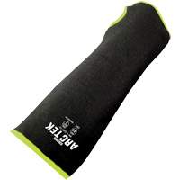 Cut-Resistant Sleeve with Thumb Hole, Polyethylene/Steel, 10", ASTM ANSI Level A5, Black/Yellow Haskins Industrial Inc.