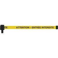PLUS Banner, Attention - Entr&eacute;e Interdite, 15', Black and Yellow Tape Haskins Industrial Inc.