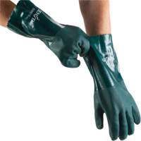 Gants verts &agrave; double enduit, 14" lo, PVC, Doublure en Jersey de coton, 70 mils Haskins Industrial Inc.