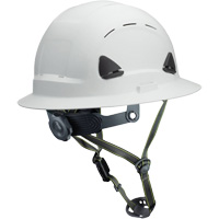 Casque Fibre Metal de style escalade avec bordure compl&egrave;te, R&eacute;pond aux normes CSA type 2, Suspension Rochet, Ventil&eacute; Haskins Industrial Inc.