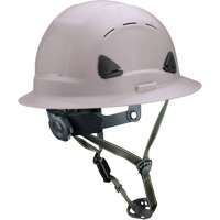 Casque Fibre Metal de style escalade avec bordure compl&egrave;te, R&eacute;pond aux normes CSA type 2, Suspension Rochet, Ventil&eacute; Haskins Industrial Inc.