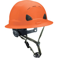 Casque Fibre Metal de style escalade avec bordure compl&egrave;te, R&eacute;pond aux normes CSA type 2, Suspension Rochet, Ventil&eacute; Haskins Industrial Inc.