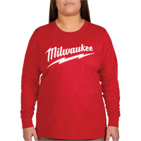 GRIDIRON Long Sleeve Logo T-Shirt, Women's, X-Small, Red Haskins Industrial Inc.